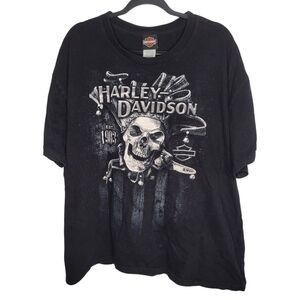 Harley Davidson Skull Jester Elko, Neveda Gold Rush Graphic T-Shirt Size XXL